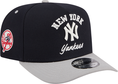 New York Yankees New Era Arched Navy A-Frame 9FIFTY Snapback Hat