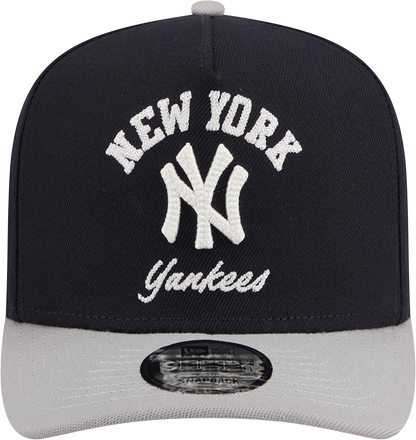 New York Yankees New Era Arched Navy A-Frame 9FIFTY Snapback Hat