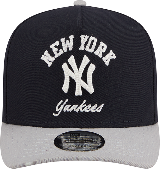 New York Yankees New Era Arched Navy A-Frame 9FIFTY Snapback Hat