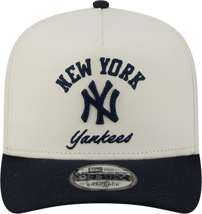 New York Yankees New Era Arched Ivory A-Frame 9FIFTY Snapback Hat