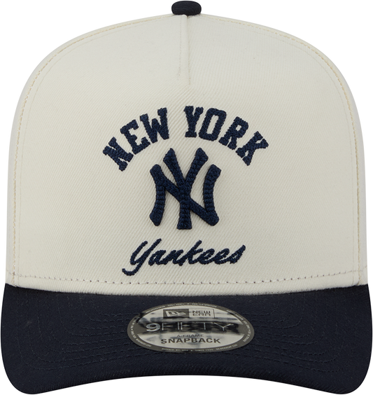 New York Yankees New Era Arched Ivory A-Frame 9FIFTY Snapback Hat