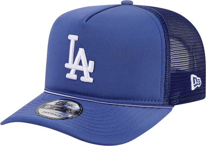 Los Angeles Dodgers New Era Blue Worn A-Frame 9FIFTY Trucker Snapback Hat
