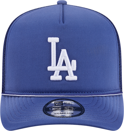 Los Angeles Dodgers New Era Blue Worn A-Frame 9FIFTY Trucker Snapback Hat