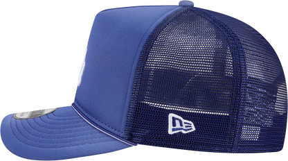 Los Angeles Dodgers New Era Blue Worn A-Frame 9FIFTY Trucker Snapback Hat