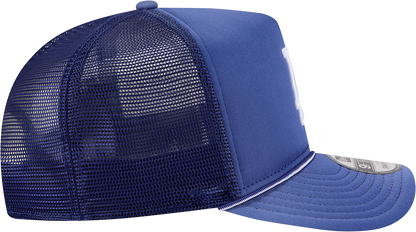 Los Angeles Dodgers New Era Blue Worn A-Frame 9FIFTY Trucker Snapback Hat