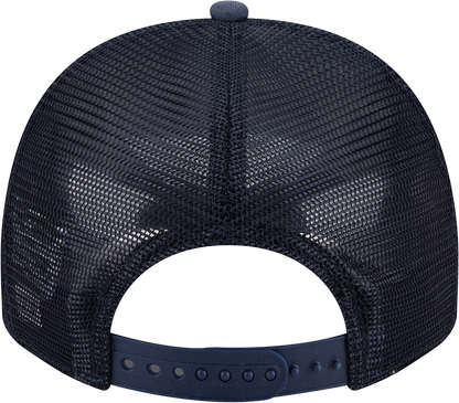 New York Yankees New Era Navy Worn A-Frame 9FIFTY Trucker Snapback Hat