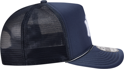 New York Yankees New Era Navy Worn A-Frame 9FIFTY Trucker Snapback Hat