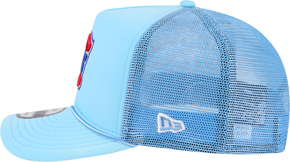 Chicago Cubs New Era Blue Worn A-Frame 9FIFTY Trucker Snapback Hat