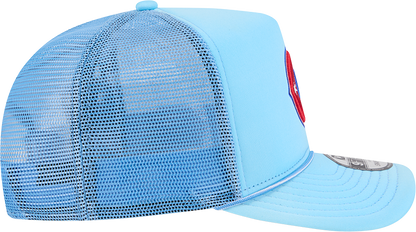 Chicago Cubs New Era Blue Worn A-Frame 9FIFTY Trucker Snapback Hat