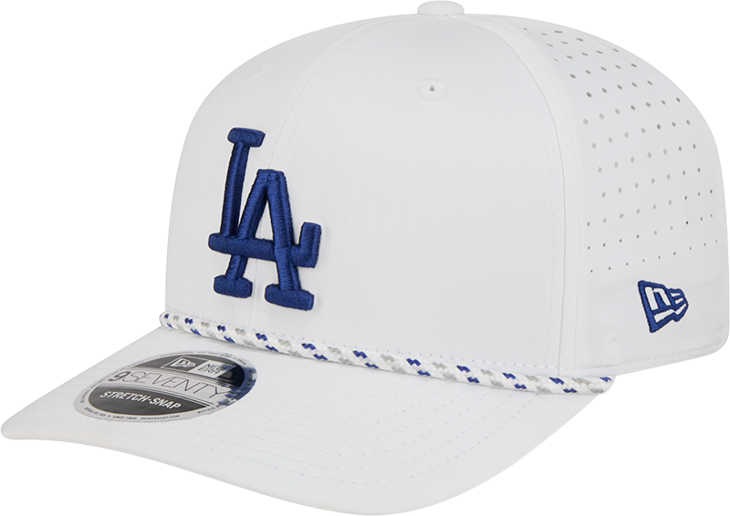 Los Angeles Dodgers New Era White Sport Rope 9SEVENTY Stretch Snap Adjustable Hat
