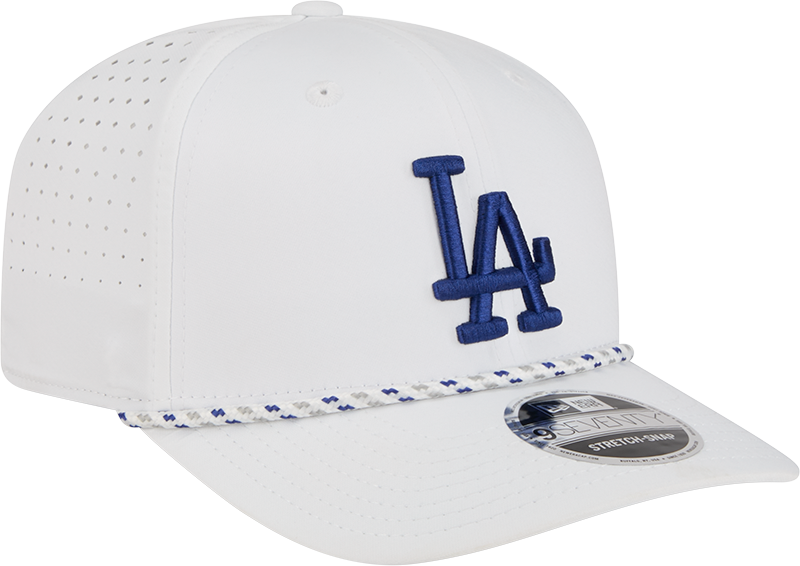 Los Angeles Dodgers New Era White Sport Rope 9SEVENTY Stretch Snap Adjustable Hat