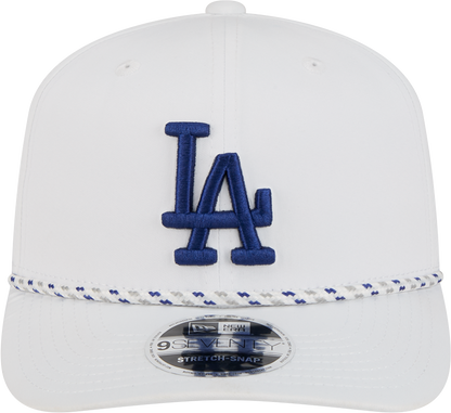 Los Angeles Dodgers New Era White Sport Rope 9SEVENTY Stretch Snap Adjustable Hat