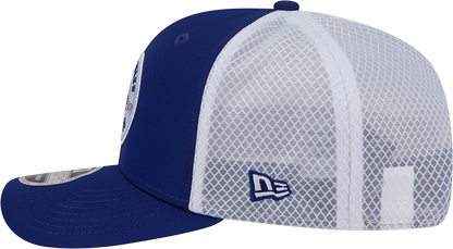 Men's Los Angeles Dodgers New Era Circle Patch 9SEVENTY Trucker Adjustable Hat