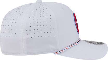Gorra ajustable Stretch Snap de los Chicago Cubs New Era, segunda alternativa blanca, Sport Rope 9SEVENTY