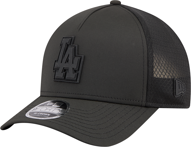 Los Angeles Dodgers New Era Badged 9FORTY M-Crown Adjustable Hat-Black