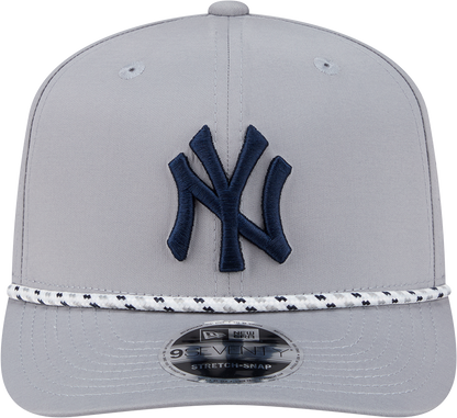 New York Yankees Grey Sport Rope 9SEVENTY Stretch Snap Adjustable Hat