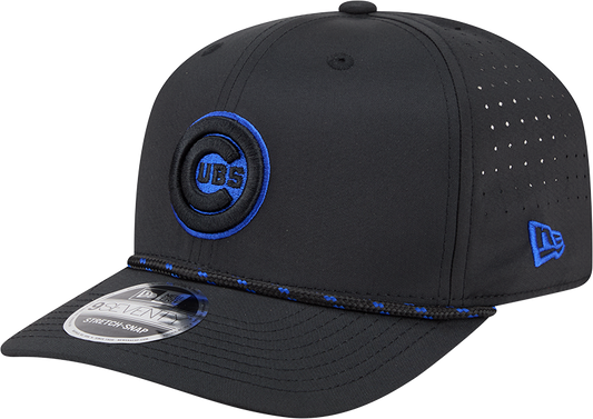 Chicago Cubs New Era Black Bullseye Sport Rope 9SEVENTY Stretch Snap Adjustable Hat