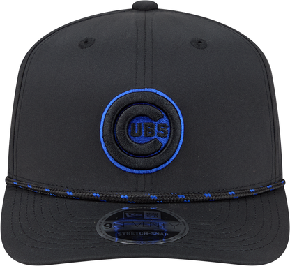 Chicago Cubs New Era Black Bullseye Sport Rope 9SEVENTY Stretch Snap Adjustable Hat
