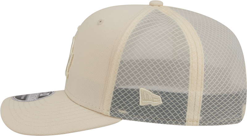 Men's Los Angeles Dodgers New Era Light Beige Color Pack 9SEVENTY Trucker Adjustable Hat