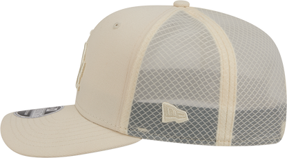 Men's Los Angeles Dodgers New Era Light Beige Color Pack 9SEVENTY Trucker Adjustable Hat