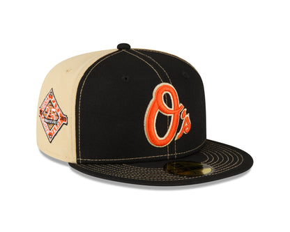 Men's Baltimore Orioles New Era Black/Vegas Gold 59FIFTY Fitted Hat