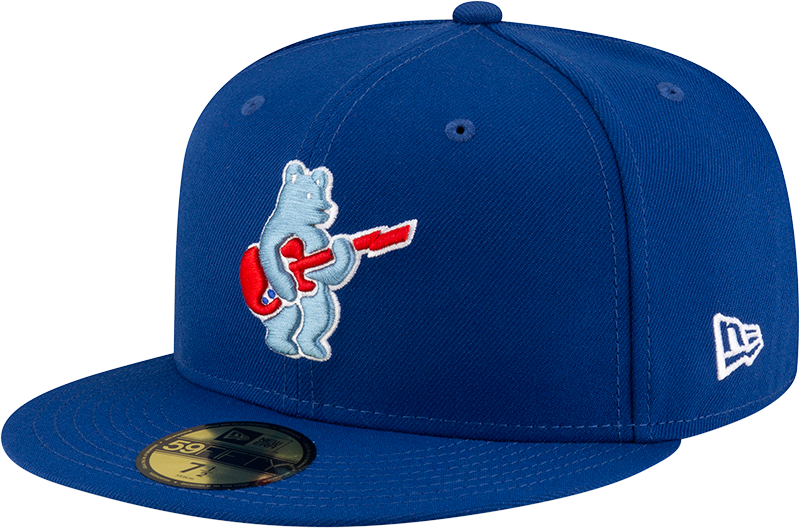 Gorra ajustada BP 59FIFTY New Era Royal Alternate Guitar Bear de los Chicago Cubs para hombre