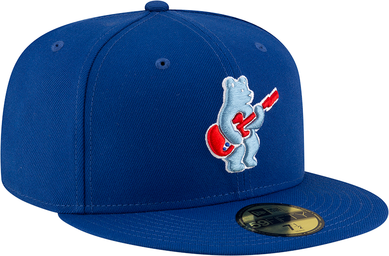 Gorra ajustada BP 59FIFTY New Era Royal Alternate Guitar Bear de los Chicago Cubs para hombre