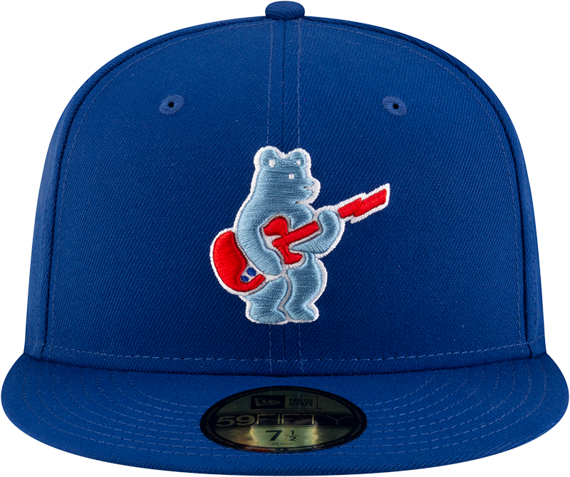 Gorra ajustada BP 59FIFTY New Era Royal Alternate Guitar Bear de los Chicago Cubs para hombre