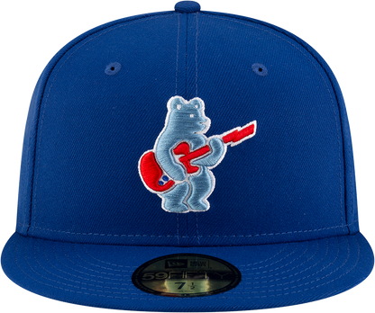 Gorra ajustada BP 59FIFTY New Era Royal Alternate Guitar Bear de los Chicago Cubs para hombre