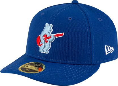 Gorra ajustada de perfil bajo Chicago Cubs New Era Royal Alternate Guitar Bear BP 59FIFTY para hombre