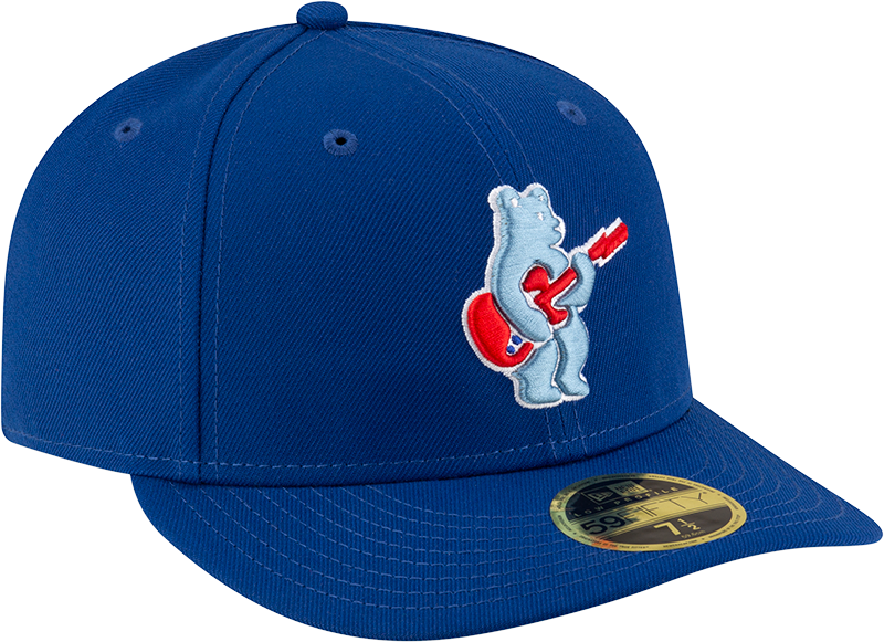 Gorra ajustada de perfil bajo Chicago Cubs New Era Royal Alternate Guitar Bear BP 59FIFTY para hombre