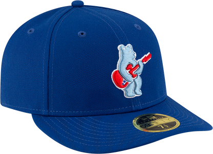 Gorra ajustada de perfil bajo Chicago Cubs New Era Royal Alternate Guitar Bear BP 59FIFTY para hombre