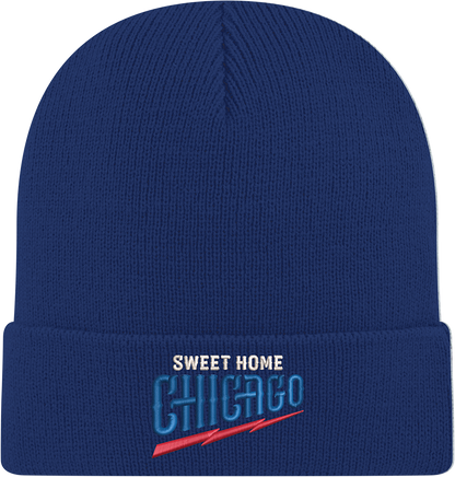 Chicago Cubs New Era Navy Guitar Bear Cuffed Knit Hat