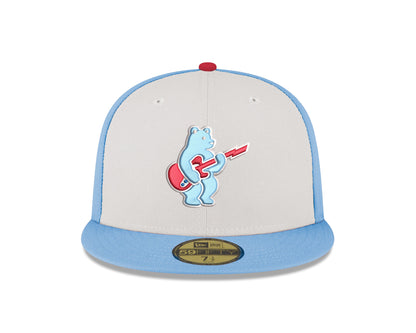 Men's Chicago Cubs New Era Chrome/ Sky Blue Guitar Bear Alternate 59FIFTY Fitted Hat