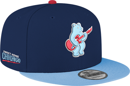 Chicago Cubs New Era Guitar Bear Alternate Navy/Sky Blue 9FIFTY Snapback Hat