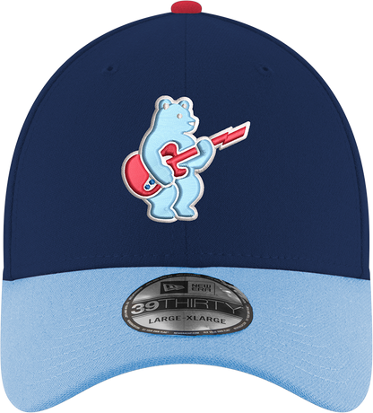 Chicago Cubs 2nd Alternate Guitar Bear Navy/Sky Blue New Era 39THIRTY Flex Hat