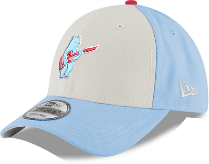 Youth Chicago Cubs Guitar Bear Alternate 9FORTY Adjustable Chrome/Sky Blue Cap By New Era