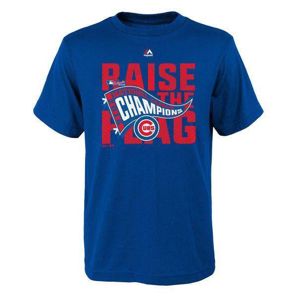 Camiseta juvenil de vestuario de los Chicago Cubs, campeones de la Liga Nacional de la MLB16