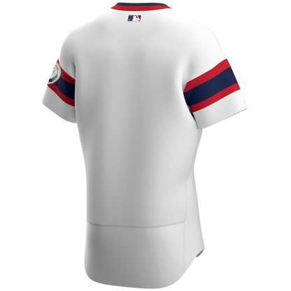 Camiseta oficial auténtica de equipo de los Chicago White Sox Nike blanca alternativa 1983 para hombre