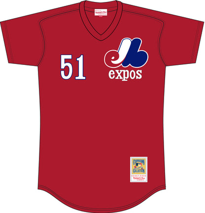 Men's Randy Johnson Montreal Expos Mitchell & Ness Batting Practice Jersey - Red