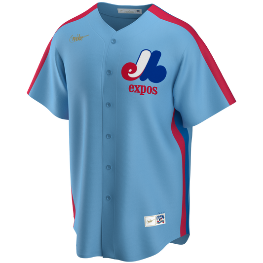 Camiseta de visitante azul claro Nike de Vladimir Guerrero de los Montreal Expos para hombre, colección Cooperstown
