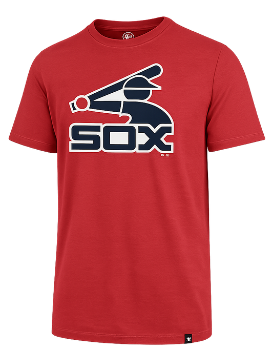Men's Chicago White Sox Batterman Logo Red '47 Imprint Club Tee