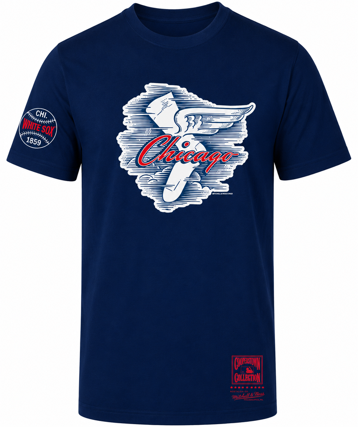 Camiseta Go Go Hometown Champs de los Chicago White Sox de 1959 en azul marino para hombre, colección Mitchell & Ness Cooperstown
