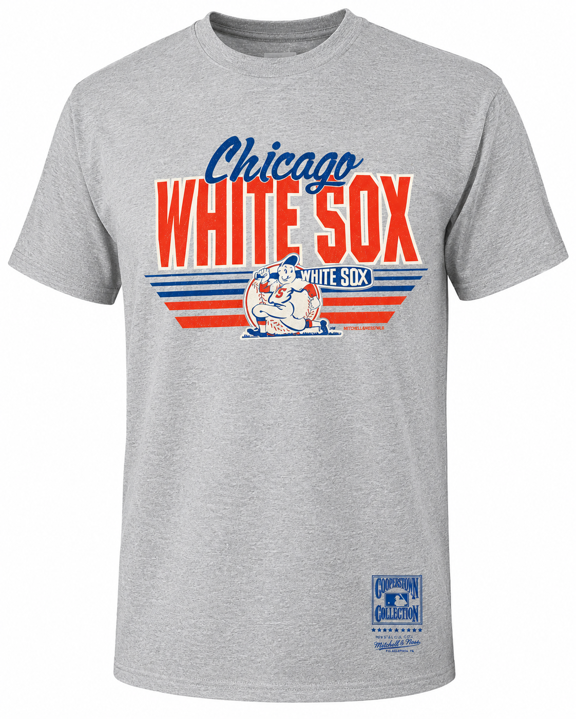 Camiseta gris jaspeada con logotipo de 1948 de los Chicago White Sox Mitchell And Ness Cooperstown Collection para hombre