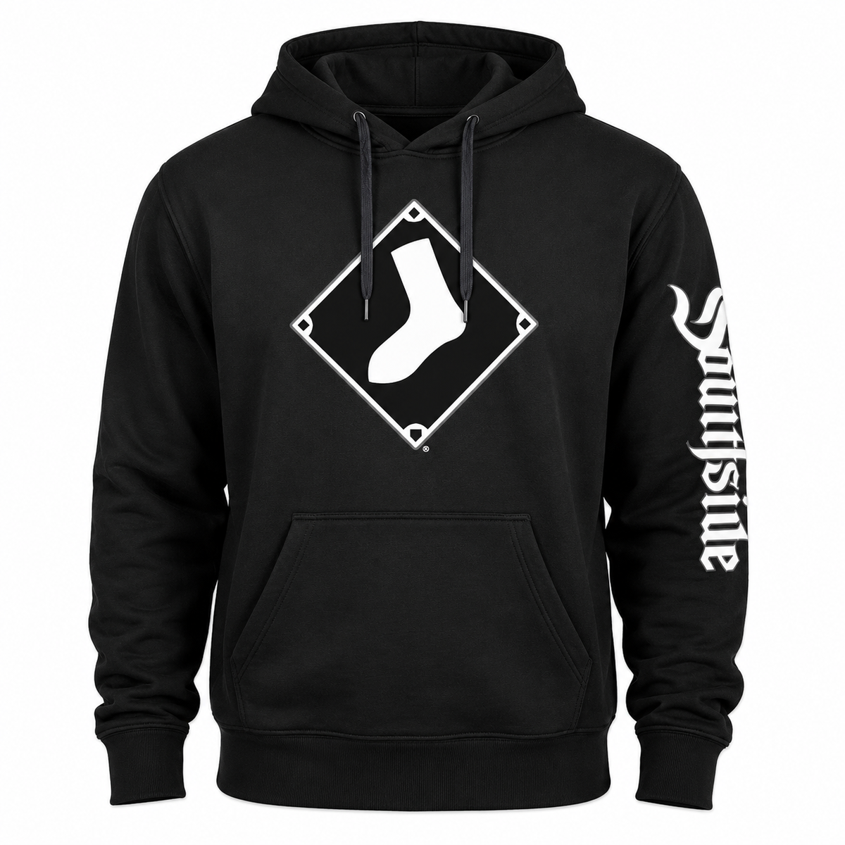 Sudadera con capucha New Era Chicago White Sox City Connect negra con diamantes para hombre