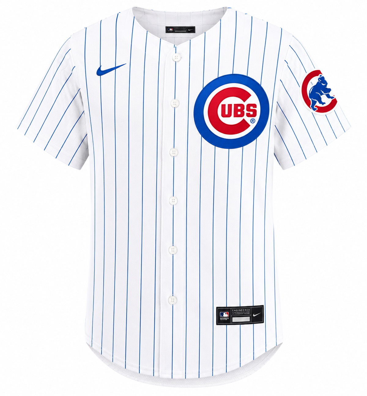 Camiseta auténtica de jugador Nike blanca de local de Pete Crow-Armstrong de los Chicago Cubs para hombre
