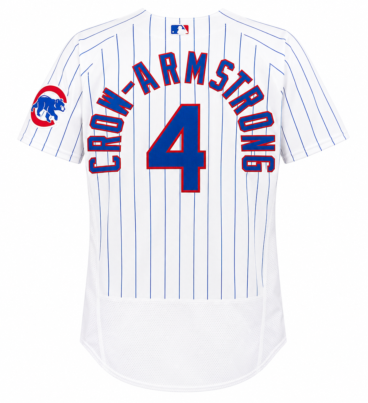 Camiseta auténtica de jugador Nike blanca de local de Pete Crow-Armstrong de los Chicago Cubs para hombre