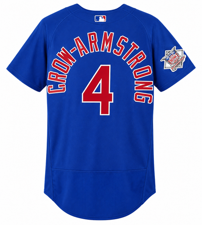Camiseta auténtica de jugador Nike Alternate azul royal de Pete Crow-Armstrong de los Chicago Cubs para hombre