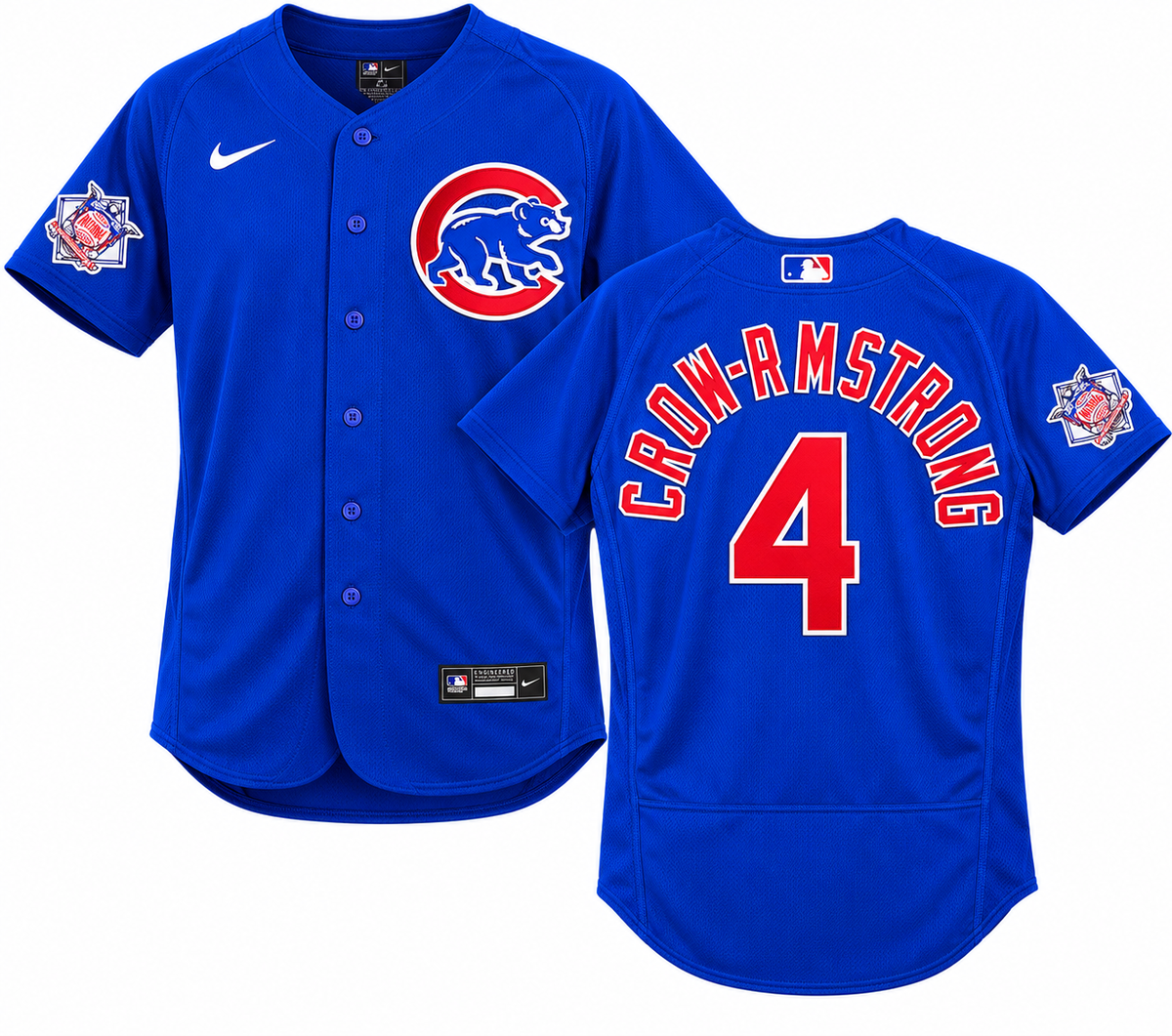 Camiseta auténtica de jugador Nike Alternate azul royal de Pete Crow-Armstrong de los Chicago Cubs para hombre