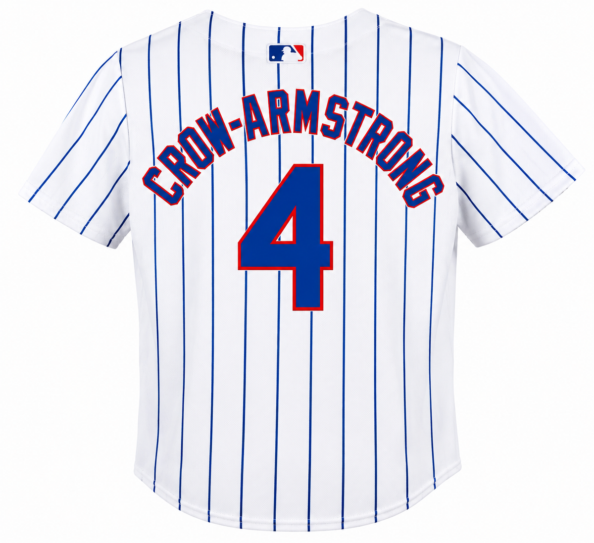 Camiseta réplica de juego en casa blanca Nike Pete Crow-Armstrong para niños pequeños de los Chicago Cubs